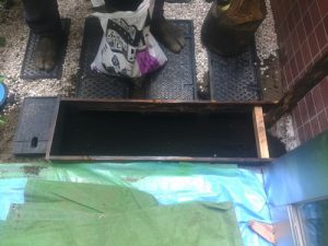 【東京都大田区】植木屋の焼き杉による木製フェンス設置、枠